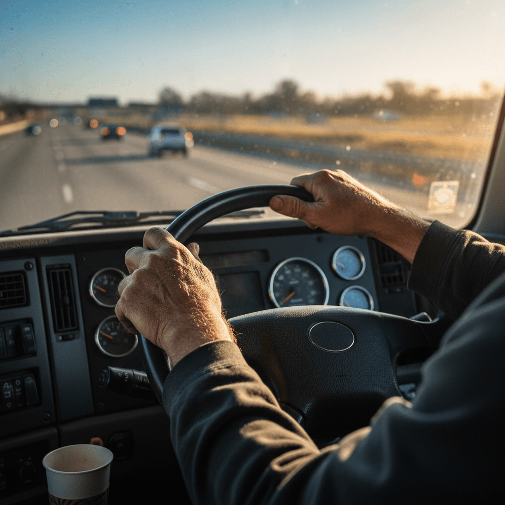 North American ground freight truck driver